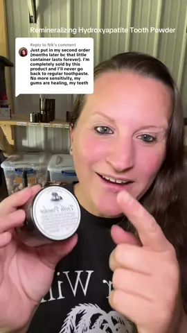 Replying to @Nik so happy to hear you are having a good experience with our #toothpowder thank you for sharing! #remineralizingtoothpowder #hydroxyapatitetoothpaste #nature #naturaloralcare #holistichealth #naturalhealing #teeth #oralhealth #fyp #viral #viralproducts #SmallBusiness #tiktokshop
