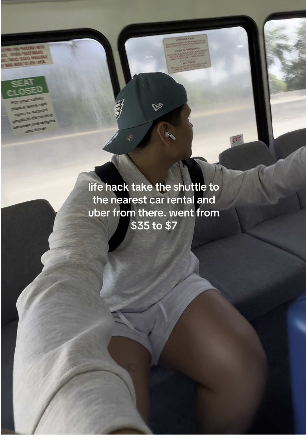 airport hack!!! shuttle to the car rental trust me 🤣🤣 #fyp #foryou #daca #brasileirosnoseua #travel #traveltiktok 
