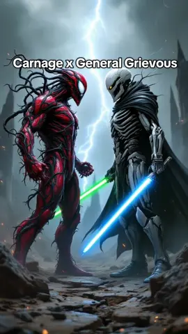 What if Carnage’s symbiote chaos fused with the unstoppable Jedi killer, General Grievous? 🌩 Witness the birth of a monstrous hybrid forged in storm and fire — a clash of Marvel and Star Wars like you’ve never seen before. Full-body cinematic reveal in 8K ultra-realism. Subscribe for more epic superhero and villain fusions. Carnage fusion, General Grievous fusion, Marvel Star Wars crossover, AI cinematic fusion, superhero mashup, villain hybrid, epic AI fusion, Visuals in AI #Carnage #GeneralGrievous #Marvel #StarWars #Fusion #EpicFusion #CinematicAI 