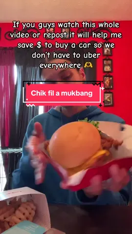 I have a concussion so I bought chik fil a for dinner 🍽️ head throbbing #dinner #sahm #chikfila #mukbang #eatingshow #momtok #ineedacar #savingmoney #contentcreator #carcrash 