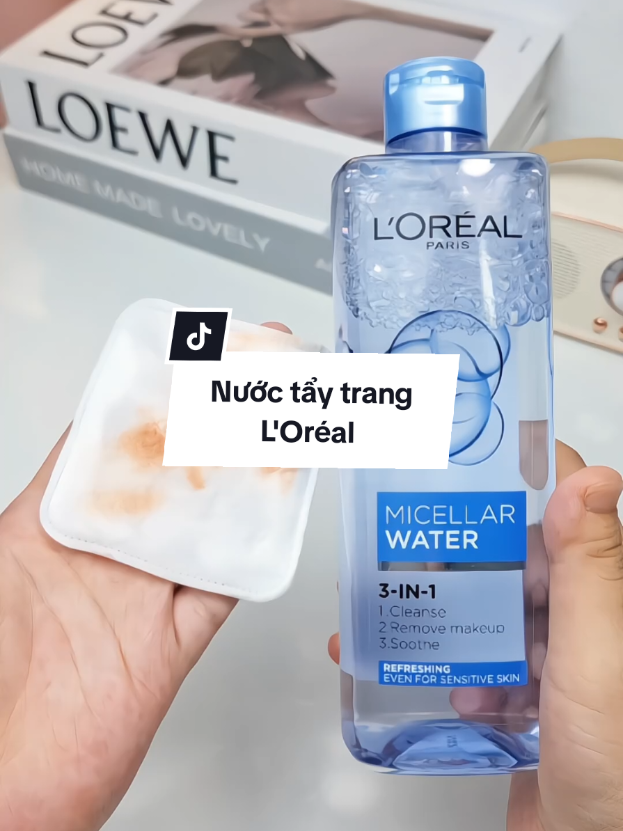 Nước tẩy trang L'Oréal #nuoctaytrang #nuoctaytrangquocdan #nuoctaytrangsachsau #lorealparis #lamsachda 
