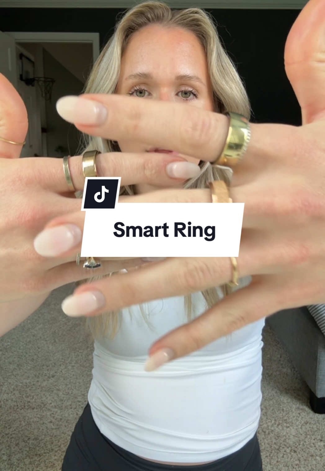 I think I found THE smart ring. This tracks heart rate, HRV, steps, calories burned, stress, sleep, blood oxygen, workouts, all the things #smartring #healthtracker #fitnesstracker #healthandwellness #wearabletech 