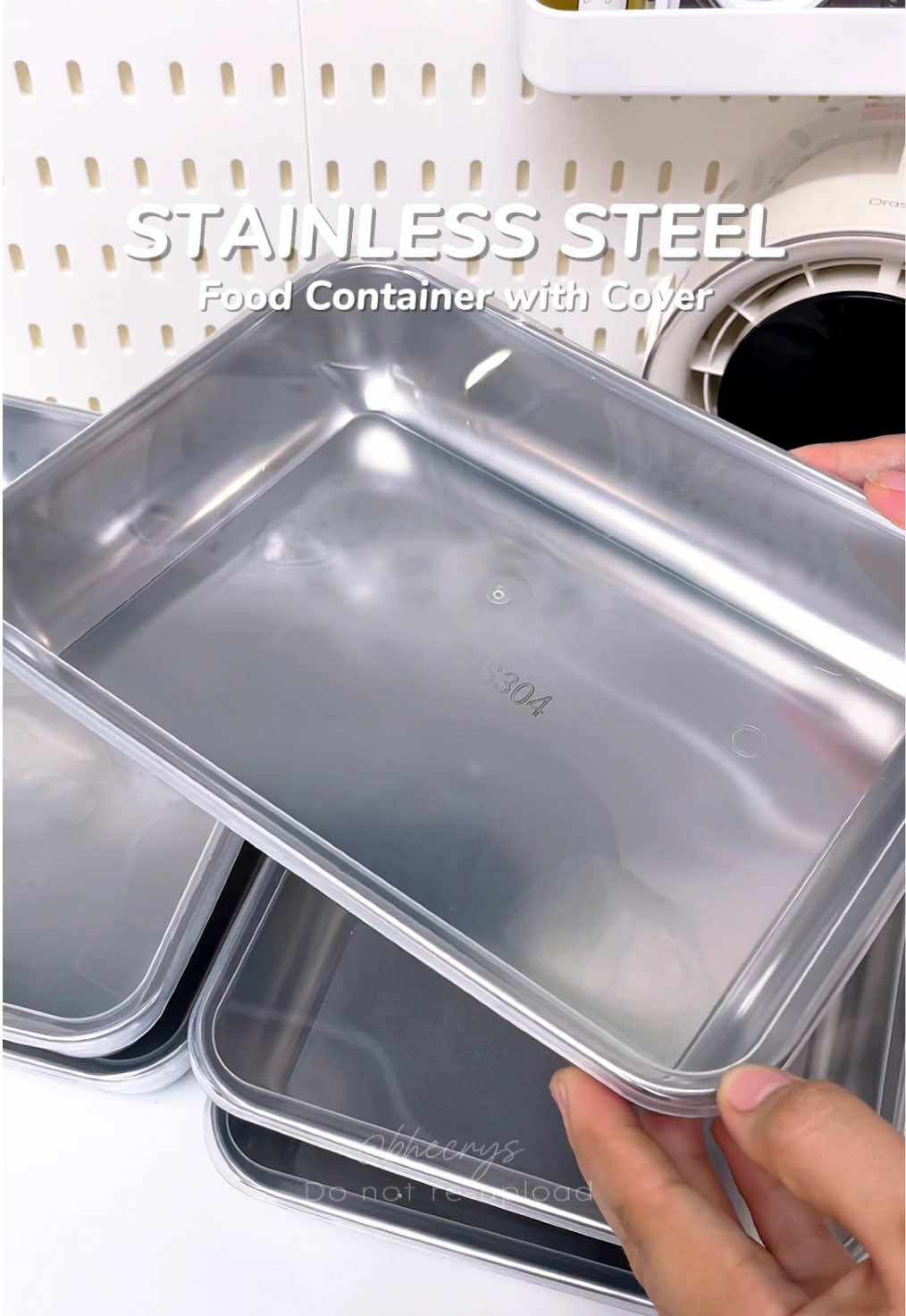 #stainlesssteel #foodstorage #foodcontainerwithcover #stainlessfoodcontainer #foodcontainer #traywithlid #fyp 
