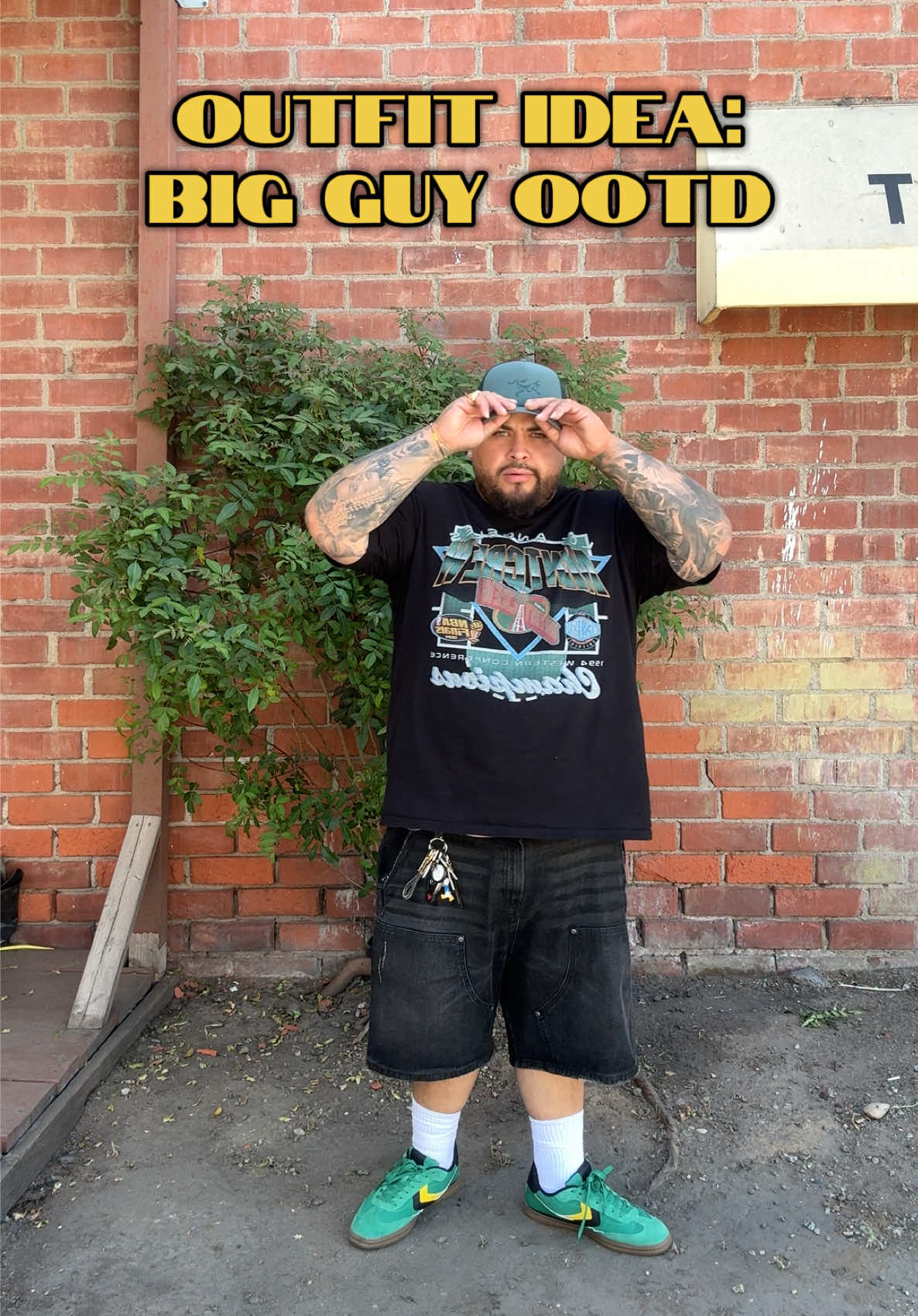 Outfit breakdown: arcteryx trucker hat, MINTCREW Champs tee, Mintcrew basalt wash carpenter shorts, Bershka retro sneakers #streetwearfashion #OOTD #mensstyle #foryourpage 