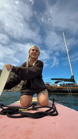 i call it ‘building character’ #sailboatlife #islandlife #catalinaisland 