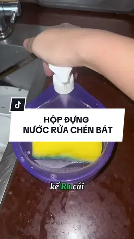 Hộp đựng nước rửa chén bát kèm khay tạo bọt #xuhuong #hopdungnuocruachen 