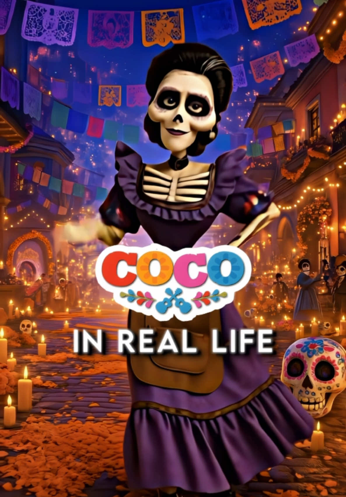 Coco In Real Life 💃  #coco #disney #disneymovies #movie #ai #fyp #viral #viralvideo #cartoon #mummy 