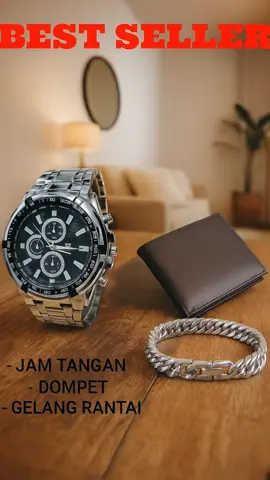 ✨ Paket Ganteng Maksimal! ✨ Satu set, langsung auto keren! Jam tangan elegan, dompet stylish, dan gelang rantai maskulin siap upgrade penampilan lo. 🔥 Cocok buat daily wear atau hadiah spesial! Hashtag: #JamTanganKeren #DompetPria #GelangRantai #AksesorisPria #StyleCowok #PaketLengkapPria #BestSellerPria #FashionPria #HadiahUntukPacar #OOTDPria #GayaMaskulin #CowokStylish #PriaModern #AksesorisKeren #JamTanganMurah #GelangKeren #DompetKulitPria #FashionLelaki #InspirasiStylePria #GayaTrendy #FYP #ViralTikTok #ProdukViral #CocokBuatHadiah #UpgradePenampilan #PaketCowokKeren