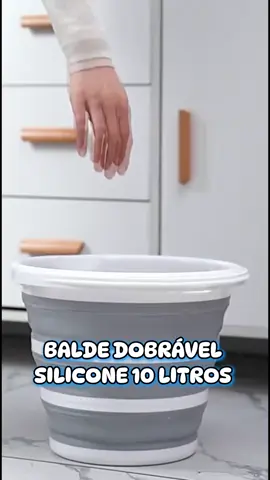 Balde Dobrável Retrátil Flexível 10L Silicone ✨