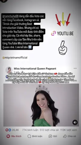 ✨Vote cho Tâm Như thui cả nhà ơiii🔥🔥 #hatamnhu #hoahautamnhu #missinternationalqueenvietnam #MIQVN #missinternationalqueen #MIQ #beautyqueenvietnam #misstung_team 