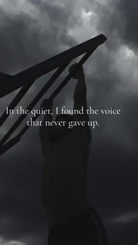 In the quiet, I found the voice that never gave up.#HealingJourney #OneDayAtATime #Motivation #DailyReminder 