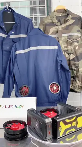 Bộ phụ kiện quạt điều hòa JAPAN giá tốt trên live! Pin trâu 98000mAh, 2 áo kaki thoáng mát, nhanh tay kẻo lỡ!
