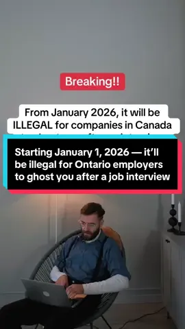 Starting January 1, 2026 — it’ll be illegal for Ontario employers to ghost you after a job interview. If they call you in for an interview, they must follow up within 45 days. No reply? That’s a violation of the law. But that’s just one part of the Working for Workers Five Act. The full law includes big wins for job seekers and workers: • Employers must stop posting fake jobs they don’t plan to fill • Interview feedback will be required by law — no more silence • You won’t need a doctor’s note for the first 3 days of sick leave • Remote workers now get full occupational health and safety rights • Maximum corporate fines increase to $100,000 per violation • Mass layoff protections are extended to remote and hybrid workers • Temp and agency workers gain stronger protections too • More rules are coming to crack down on exploitative hiring practices This is one of the strongest worker protection laws Ontario has passed in years. It’s about time. Tag someone who’s been ghosted or deserves better at work. #OntarioJobs #JobHuntingCanada #WorkingInCanada #HRChanges #ExploreWithFestus #WorkplaceRights #FYP
