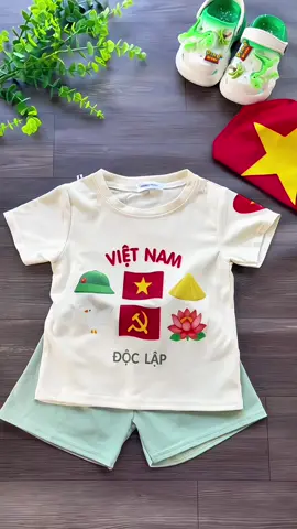 Bộ cộc tay em bé Yêu Nước #xhtiktok #mevabe #bococtaychobe #boembeyeunuoc #tuhaovietnam 