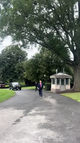 President Trump walks over to take questions from the press. #donaldtrump #whitehouse #trump  #behindthescenes 
