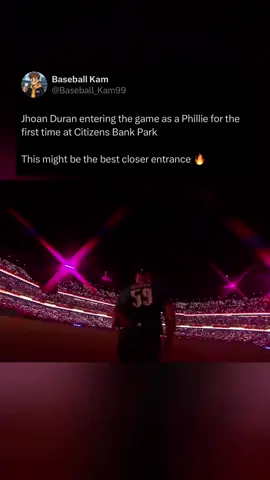Jhoan Duran’s entrance is electric 🔥 #⚾️ #baseball #MLB #phillies #philadelphia #philadelphiaphillies #jhoanduran 