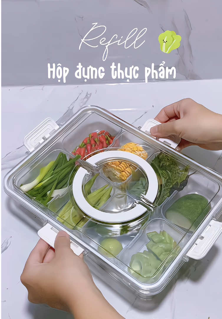 Tip để bảo quản thức ăn luôn tươi ngon của mình nè. Rất tiện và sạch sẽ luôn á 🥦🥬🥕🍆 #refill #hopdungthucpham #baoquanthucpham #giadungtienich #xuhuong #fypシ゚viral 