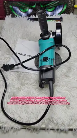 Makita 9553B 1500W Heavy Duty Angle Grinder 18000R/MIN Cutting Speed 10cm Blade Ergonomic Handle Safety Protection Tools with Supplier Warranty #grindertools #grinder #heavydutyanglegrinder #anglegrinder #tools 