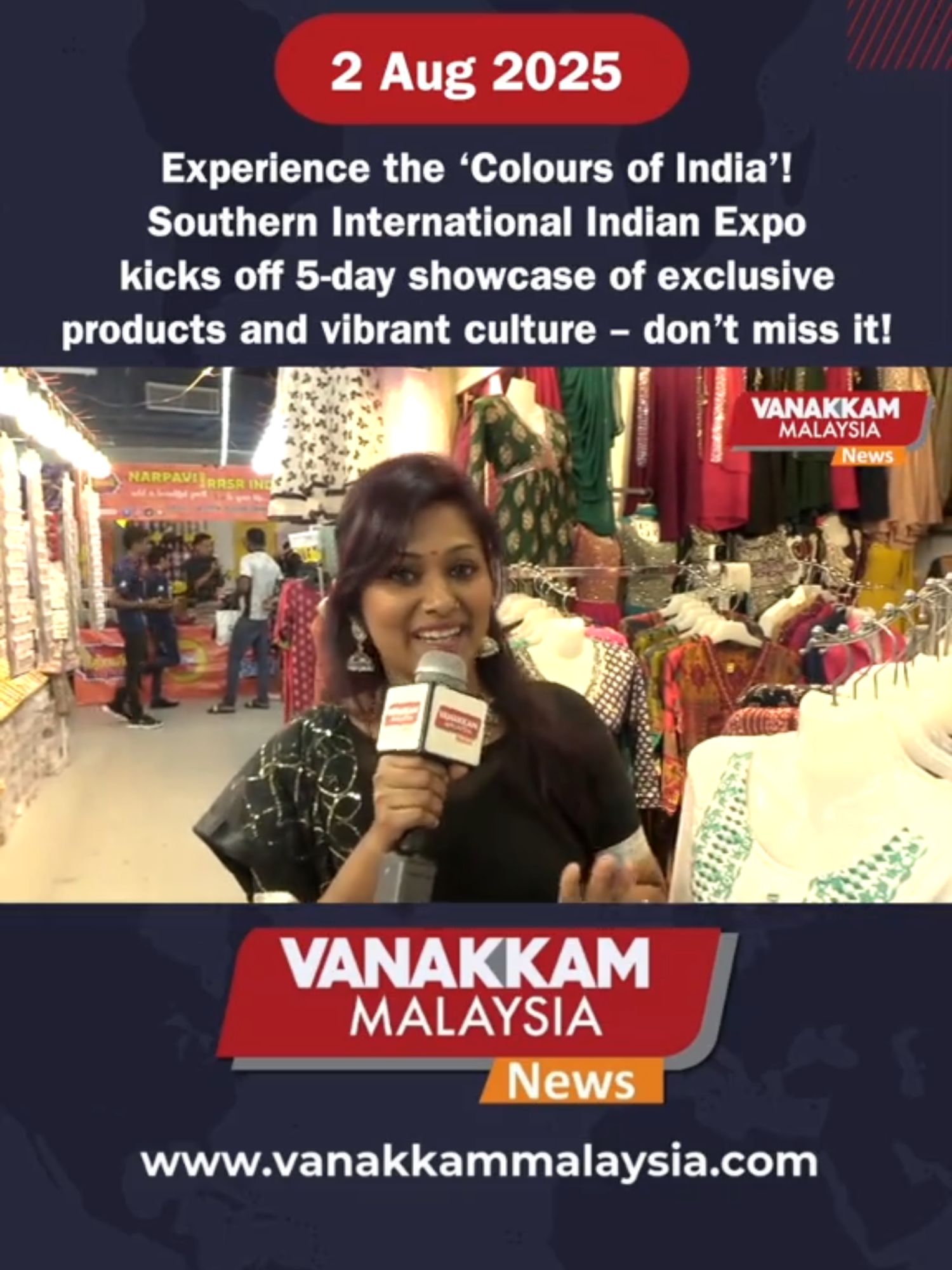 Experience the ‘Colours of India’! Southern International Indian Expo kicks off 5-day showcase of exclusive products and vibrant culture – don’t miss it! #latest​ #vanakkammalaysia​ #Experience #ColoursofIndia #SouthernInternationalIndianExpo #kicksoff #5-day #showcase #exclusive #products #vibrant #culture #don’tmissit #trendingnewsmalaysia​ #malaysiatamilnews​ #fyp​ #vmnews​ #foryoupage #malaysiatamilnews