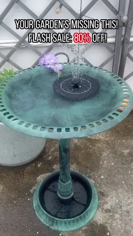 Elevate your outdoor space with elegance.😍😍😍😍😍#garden #solarpower #Summer #birdbath #gardenproject #gardentok #gardening #selfwateringgarden #fountain 