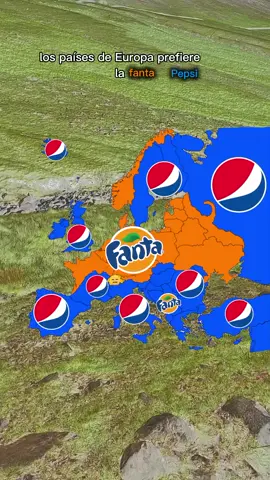 los países de Europa prefiere la Fanta o la Pepsi #hyp #viral #tiktokviral #mappers #europe 