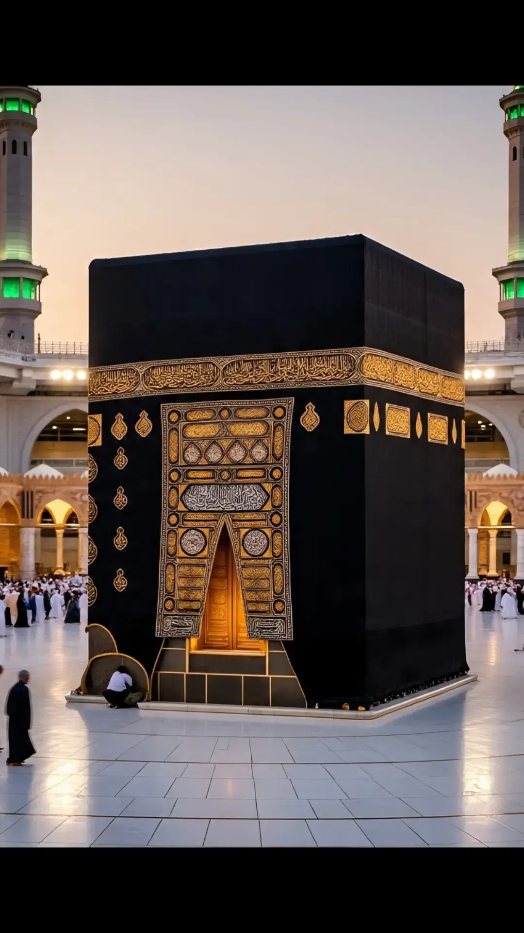 This image captures the majestic beauty of Masjid al-Nabawi, the Prophet's Mosque, located in the holy city of Madina. The iconic green dome marks the resting place of the Prophet Muhammad (PBUH). Surrounded by elegant minarets, the mosque's stunning architecture is illuminated under a clear blue sky. The expansive marble courtyard reflects the soft sunlight, creating a serene and spiritual atmosphere. Pilgrims are seen peacefully walking and praying, symbolizing the unity and devotion of Muslims from around the world. This sacred site is not only an architectural masterpiece but also a place of deep reverence and tranquility. #unfrezzmyaccount  #viral  #trading  #naatstatus  #mashallah  #foryou  #unfreez 