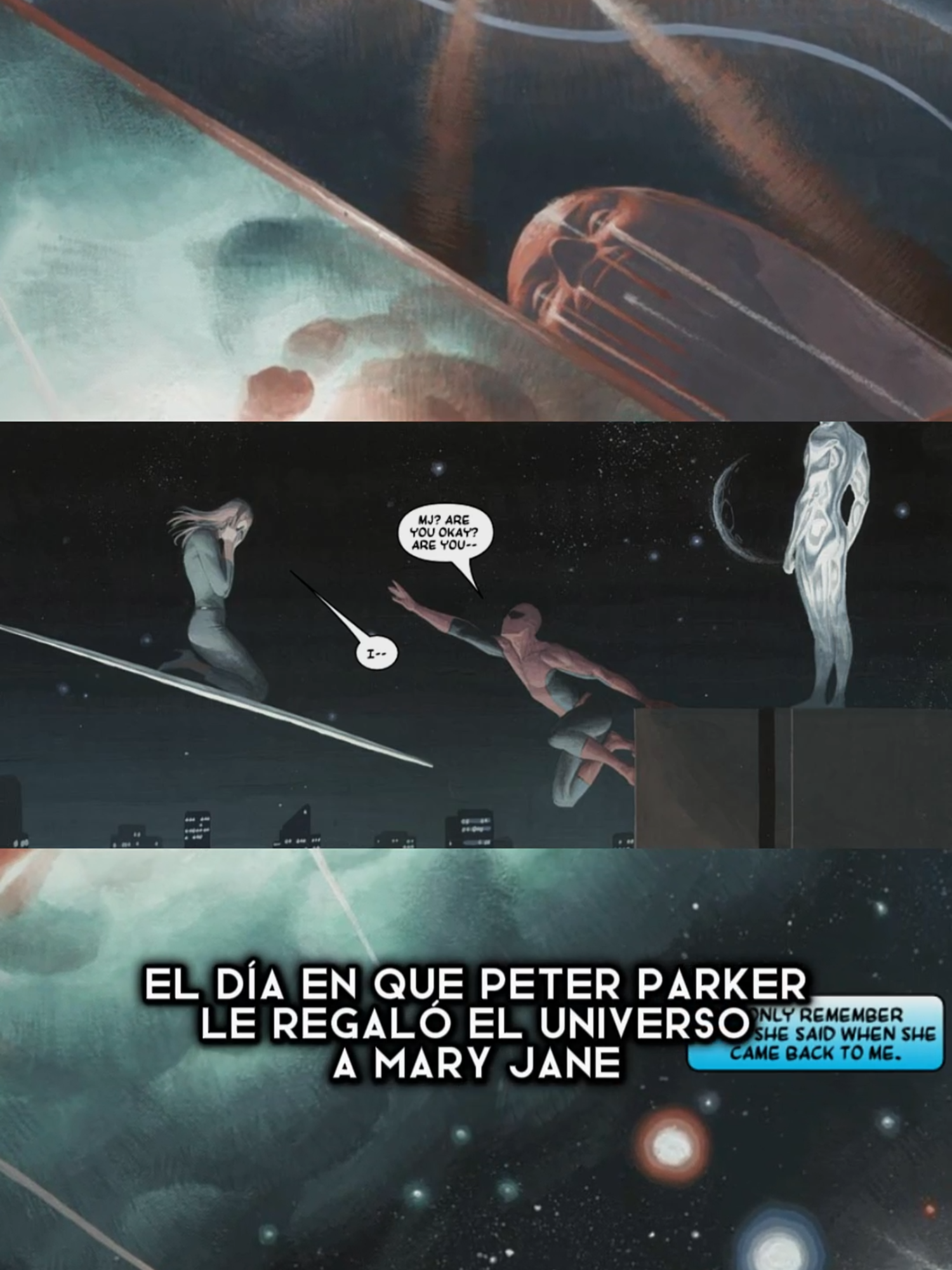 💫Spider-Man le regala el UNIVERSO a Mary Jane💫 En el cómic, SILVER SURFER REQUIEM, Surfer en sus últimos días, ayuda a Peter Parker a darle el mejor regalo de cumpleaños a Mary Jane Watson... Yo soy El Vigilante Del Cómic ¿Te gustó este video? ¡Dale like y SÍGUEME para que siga creando contenido de superhéroes como este! Sígueme en IG: elvigilantedelcomic Si te gustan mis videos y te gustaría ver vídeos más largos, puedes encontrarme en YT con el mismo nombre: EL VIGILANTE DEL CÓMIC #spiderman #peterparker#maryjane #silversurfer #silversurferrequiem #comics #comic #comicnarrado #marvel #elvigilantedelcomic