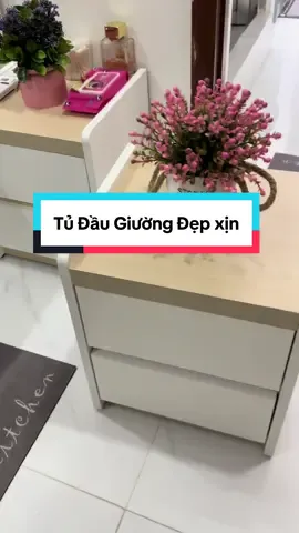 Tủ đầu giường 2 ngăn kéo, đã lắp ráp hoàn chỉnh, thiết kế sang trọng, dày dặn chắc chắn #decornhadep #viral #xuhuong  @Leepy Xù 