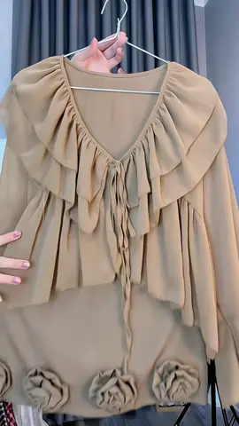 Sét bộ váy đính hoa áo tơ viền bèo#aokieunu #aokieuxinh #aokieuhottrend #xuhuong 