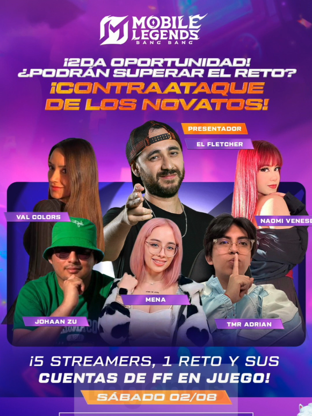 ¡Nos vemos en la segunda ronda del Gran Reto de ContraAtaque de los Novatos mañana aquí en las redes oficiales de MLBB Latam! 😉🌟 🗓 Sábado 02 de Agosto ⏰ 7PM🇲🇽 8PM🇵🇪🇪🇨🇨🇴 9PM🇻🇪🇧🇴🇵🇾🇨🇱 10PM🇦🇷🇺🇾 Video: @ElFletcher  #MLBB #MLBBLATAM #ContraataqueDeLosNovatos #MobileLegendsBangBang