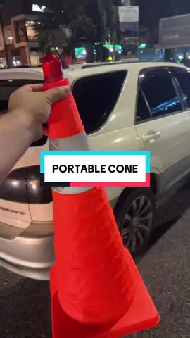 Memang penting barang ni kena ada 1 simpan dalam kereta boleh pakai waktu kecemasan 😁 #portablecone #safetycone #kecemasan 