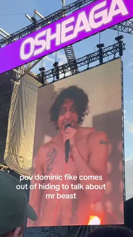 dominic fike osheaga montreal 2025 - on the topic of mr beast… #fyp #foryoupage #osheaga #osheaga2025 #dominicfike #montreal #mrbeast 