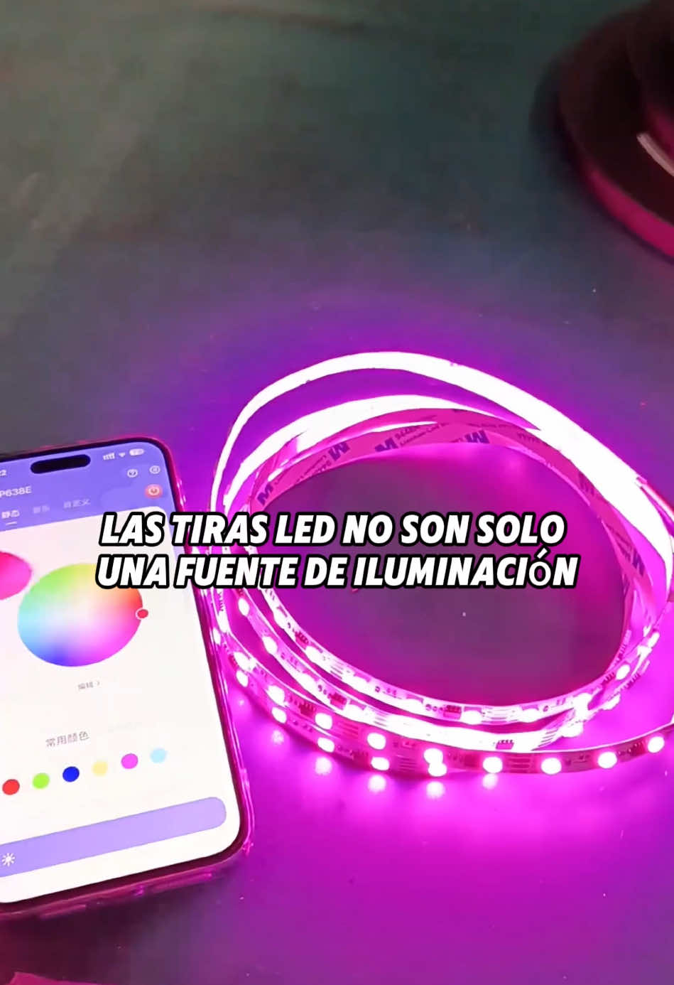 Tira de luz LED, varios colores, resistente al agua👍👍 #light#lucesled#LifeHack#homedecor#led#tiktokshop#fyppp 