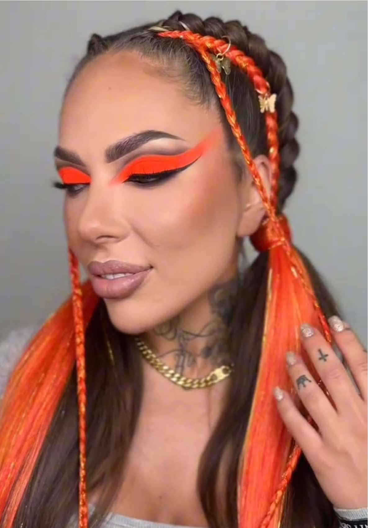 ORANGE MAKEUP 🔥 #festival #festivallook #orangemakeup #sunrisefestival #sunrisefestival2025 @VipBeautyEsteticKoszalin 