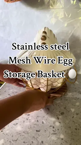 Stainless steel Mesh Wire Ceramic Egg Storage Basket 🥚🐣#eggstoragetiktokshop #eggbasket #Stainlesssteel #Meshwireegg #fyp #tiktokviral #fypシ゚viral 