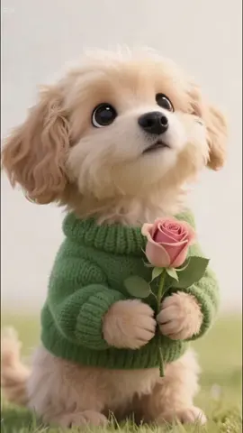 #puppiesoftiktok #lovedogs#puppy#fluffy#cutebaby #aipuppy#rose#dog#sweet#fyp