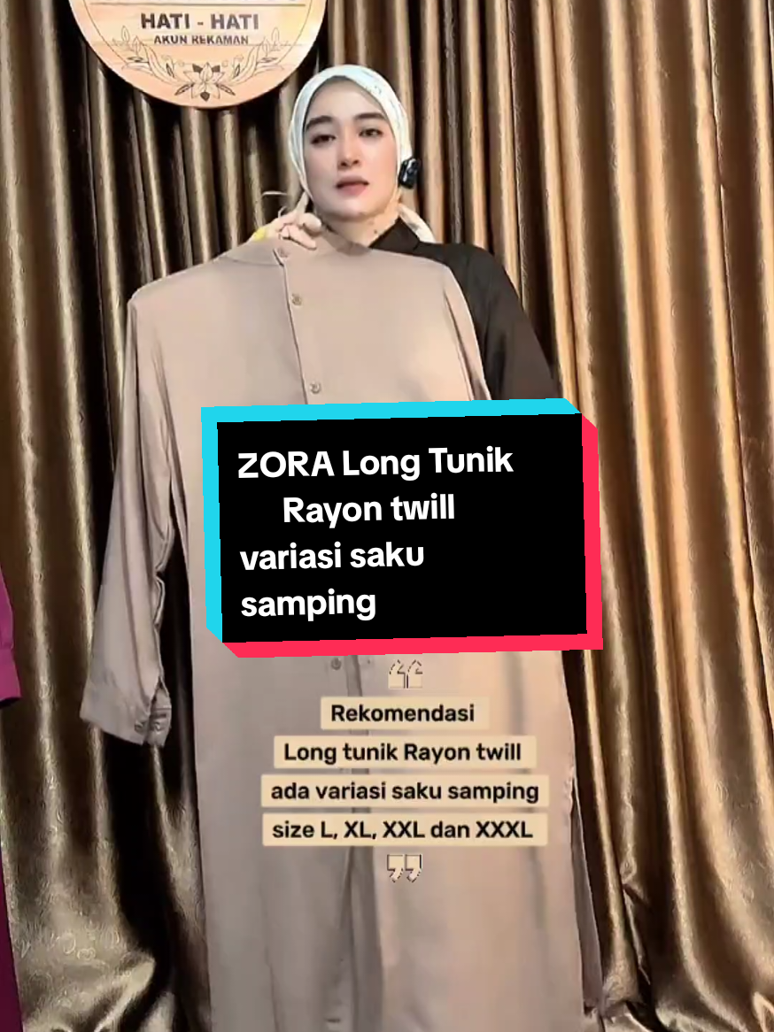 Zora long tunik terbaru Rayon twill Rekomendasi tunik adem mewah elegan Kaksay 🤗😍#longtunik #tunik #tunikkekinian #livehighlights 