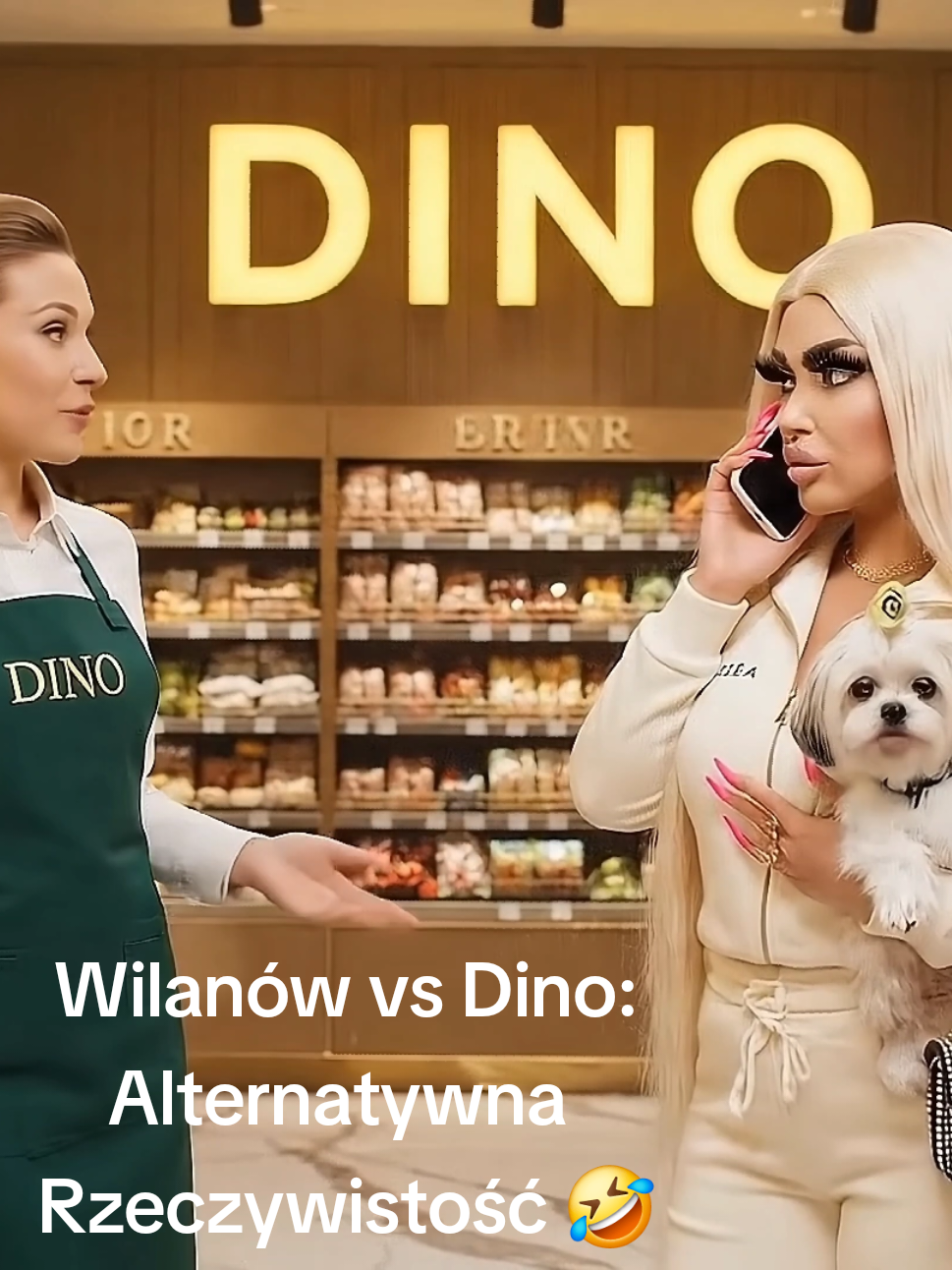 Wilanów vs Dino: Alternatywna Rzeczywistość 😂 #Dino #wilanów #sklep #śmieszne #humor #market #luksus #warszawa #warszawka #słoiki #Polska 