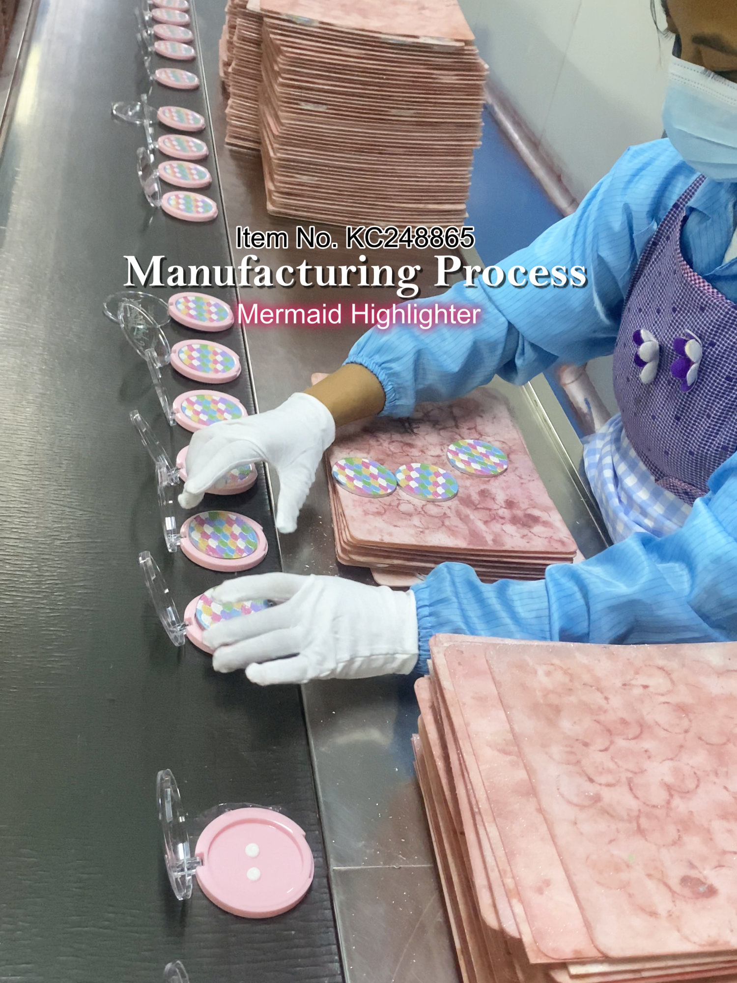Ever wonder how we capture pure mermaid magic in a compact?🧜‍♀️✨It’s a secret we’re finally ready to share!💗😉#kevincoco #kevincococosmetics #kevincocobrand #kevincocoreview #makeuplover #makeupworld #makeupbrand #makeup #makeupfyp #makeuptok #cosmetics #makeupjunkie #tiktokmakeup #cutemakeup #makeupfactory #manufacturingprocess #cosmeticsfactory #manufacturer #production #productionprocess #highlighter #facemakeup #makeupbusiness