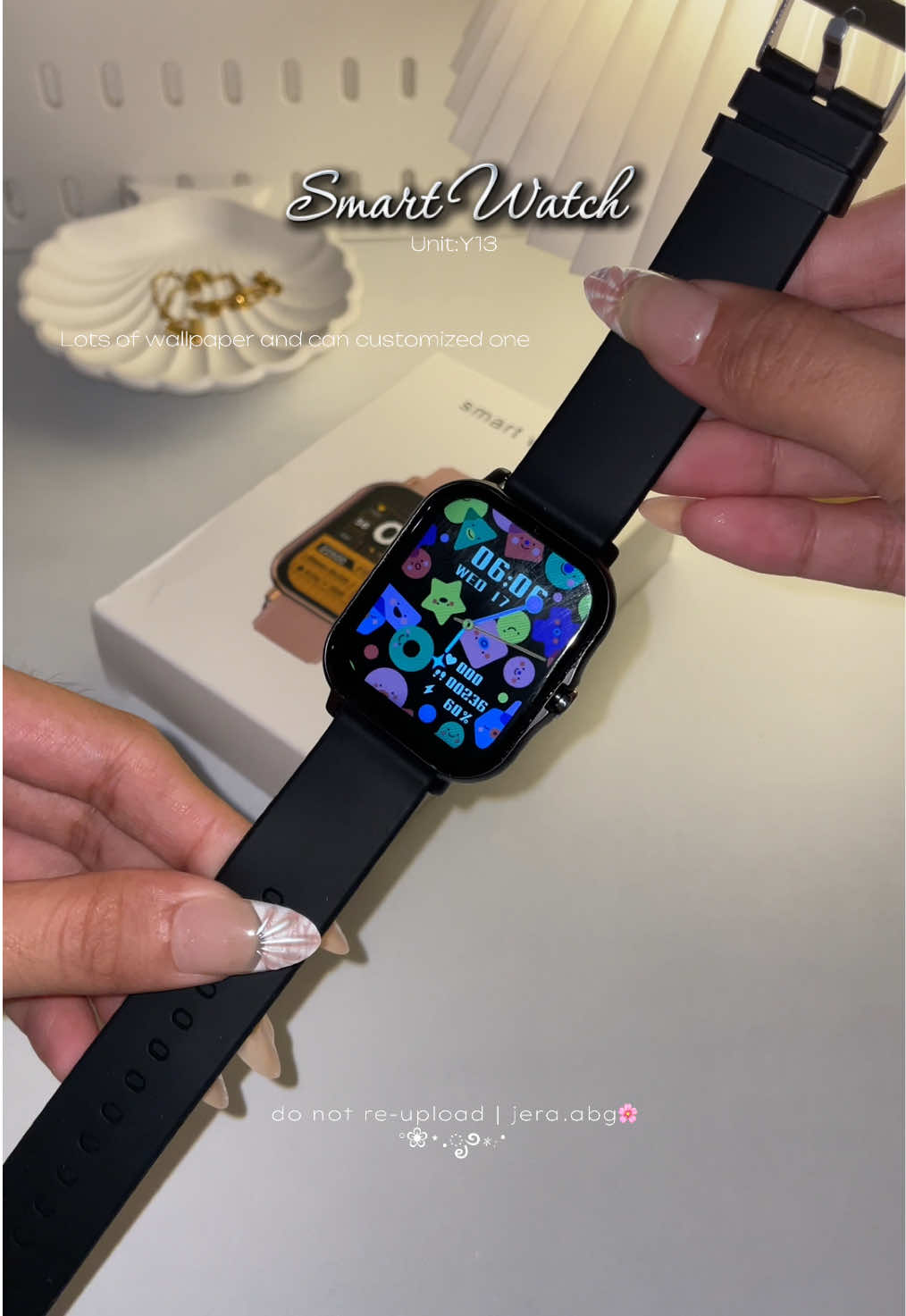 Black Smart Watch good for all colors of outfit🥰🫶🏻 @Early morning race #smartwatch #smartwatchviral #watches #y13smartwatch #fyp 