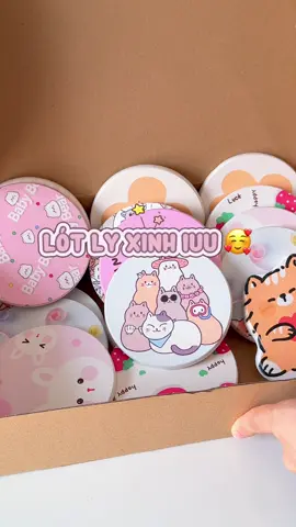 Đế lót ly, cốc làm bằng đá Diatomite thấm nước, siu đáng iu ạ 🥰