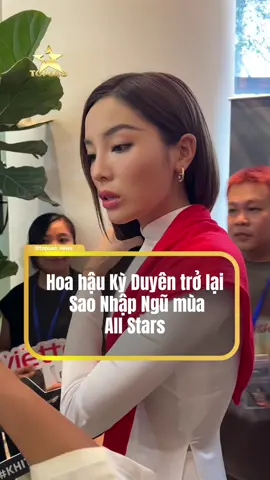 Hoa hậu Kỳ Duyên diện áo dài trắng, choàng khăn quàng đỏ. #Topsao #Tiktokgiảitrí #KỳDuyên
