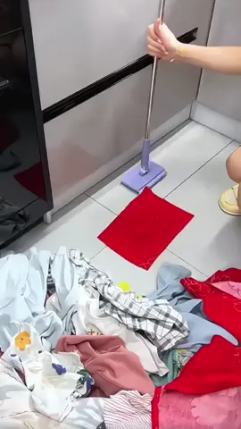 Dùng ngay cây lau nhà kẹp khăn để không lãng phí đồ cũ #giadungtienich 