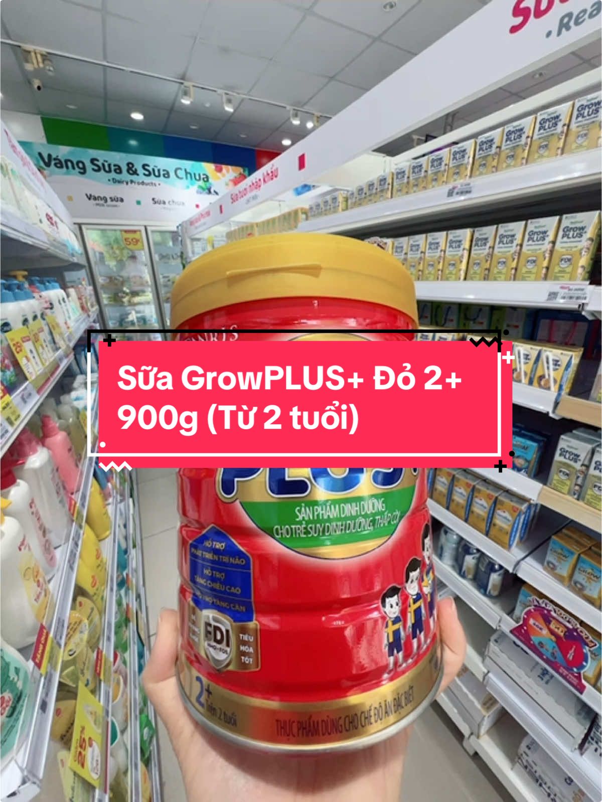 Sữa GrowPLUS+ Đỏ 2+ 900g (Từ 2 tuổi)#growplus #nutifoodgrowplus #concung #xuhuong #suacongthuc #suydinhduong #suabot #tangcan 