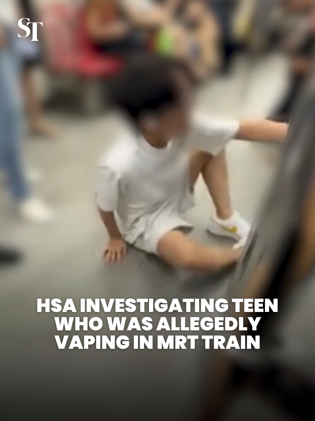 A teenager was filmed walking unsteadily inside an MRT train on July 31. He was observed by SMRT staff to have been allegedly vaping. HSA said the 17-year-old was found with a vape in his possession and is assisting with investigations. #vape #vaping #kpod #etomidate #Singapore #StraitsTimes