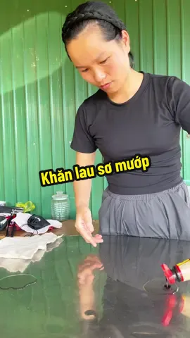 Khăn lau làm từ sơ mướp #khansomuop #taphoamero #khanlaubep 