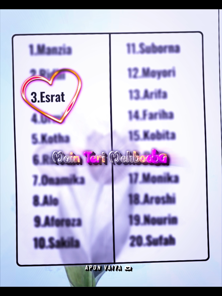 তারপর বলো কার নাম দিবো 💗#foryou #foryoupage #apon_editz 