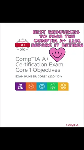 I know a lot of people are trying to knock this out before September here’s some resources. #comptia #comptiaaplus #comptiacertification #aplus #1101 