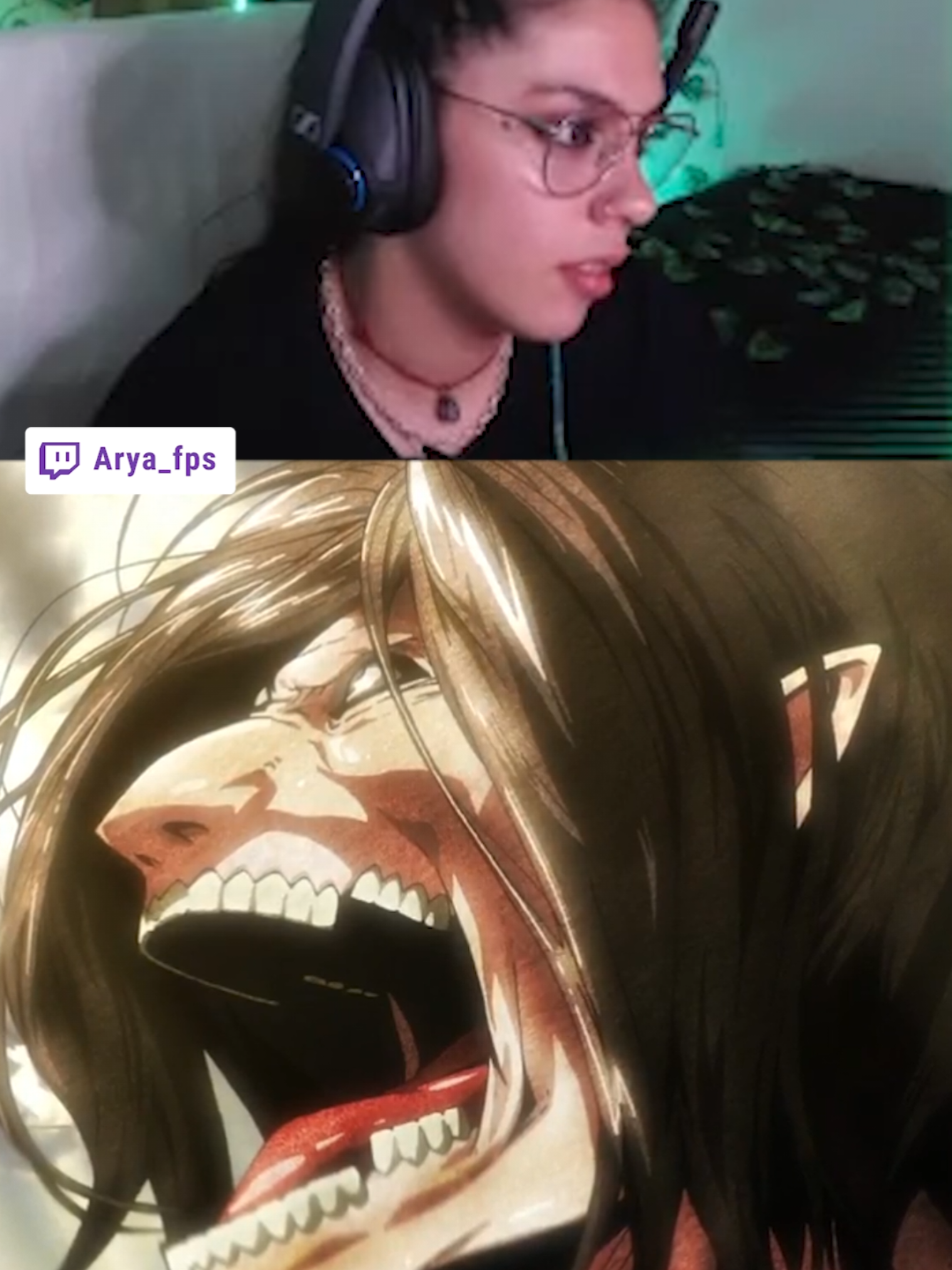 IG/Twitch: Arya_fps | #twitch #clips #titan #AttackOnTitan #shingekinokyojin #erenyeager #anime #reaccion #reaction 