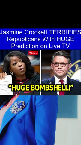 Jasmine Crockett TERRIFIES Republicans With HUGE Prediction on Live TV#inspringstories #hollywood #jasminecrockett 